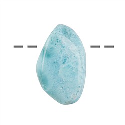 0419693086 Trommelstein Larimar gebohrt, 3,5 - 4,0cm | GH Edelsteine, Heilsteine & Schmuck