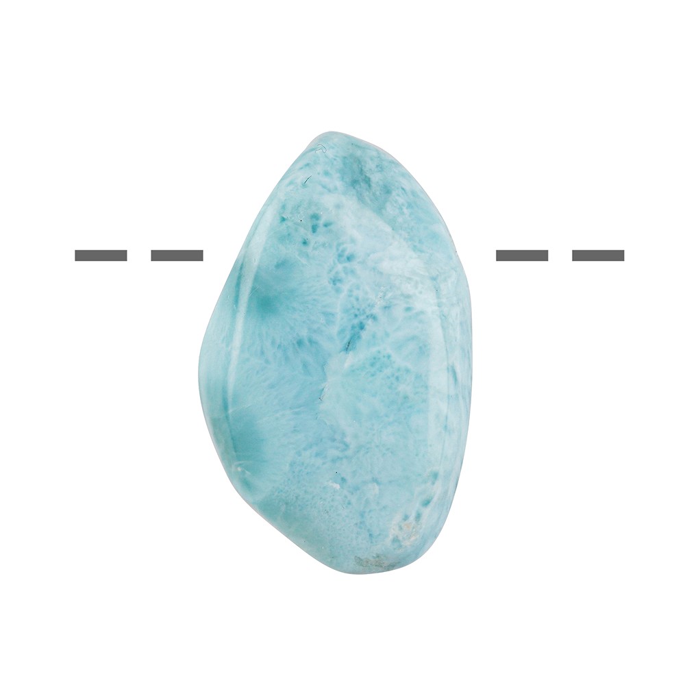 Trommelstein Larimar gebohrt, 3,5 - 4,0cm | GH Edelsteine, Heilsteine & Schmuck