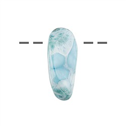 0419693087 Trommelstein Larimar gebohrt, 3 - 3,5cm | GH Edelsteine, Heilsteine & Schmuck