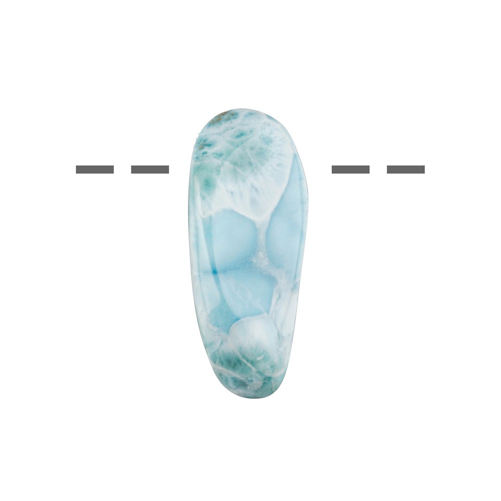 Trommelstein Larimar gebohrt, 3 - 3,5cm | GH Edelsteine, Heilsteine & Schmuck