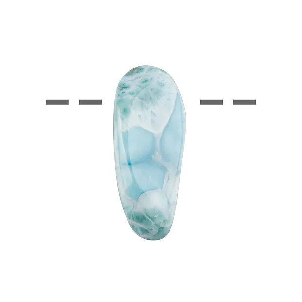 Pierre roulée de Larimar percée, 3,0 - 3,5 cm | Marco Schreier