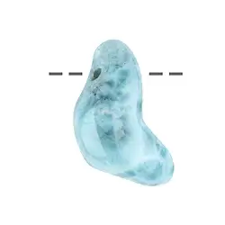 0419693089 Trommelstein Larimar gebohrt, 3,5 - 4,0cm | GH Edelsteine, Heilsteine & Schmuck