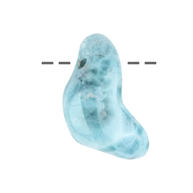 Trommelstein Larimar gebohrt, 3,5 - 4,0cm | GH Edelsteine, Heilsteine & Schmuck