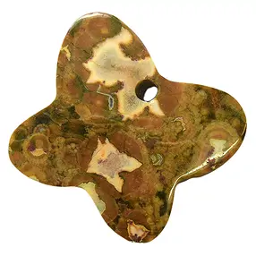 Butterfly rhyolite (rainforest rhyolite) front drilled, 6,0cm | Marco Schreier