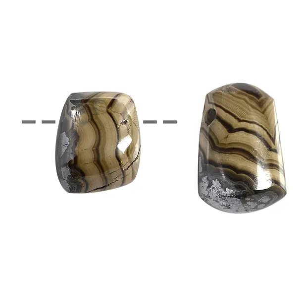 Trommelstein Schalenblende gebohrt, 1,2 - 1,5 cm | Marco Schreier