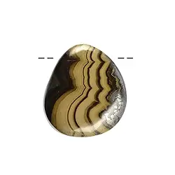 0420795802 Cabochon Schalenblende gebohrt, 2,5 - 3,0cm (M) | Marco Schreier