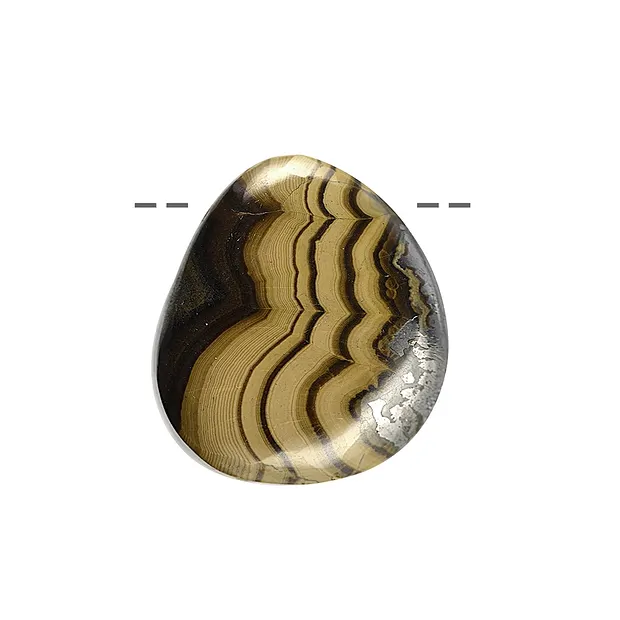 Cabochon Schalenblende gebohrt, 2,5 - 3,0cm (M) | Marco Schreier