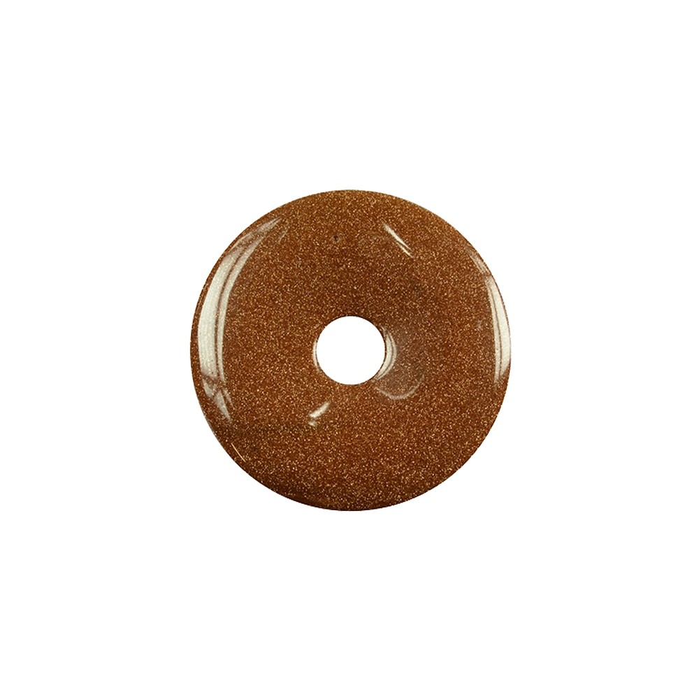 Donut Gold stone brown (synth.), 30mm | wholesale gems, healing stones & jewelry