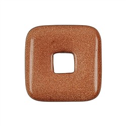 0420991442 Donut carré Verre aventuriné brun (synth.), 40mm (6 pcs/UC) | Marco Schreier