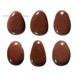 0420993002 Tumbled Stone Gold stone brown (synth.) drilled | gems, healing stones & jewelry