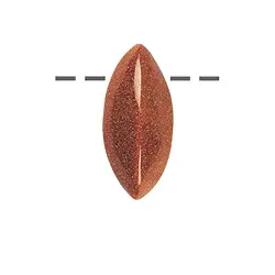 0420993230 Marquise Gold stone brown (synth.) drilled, 3.0cm | Marco Schreier