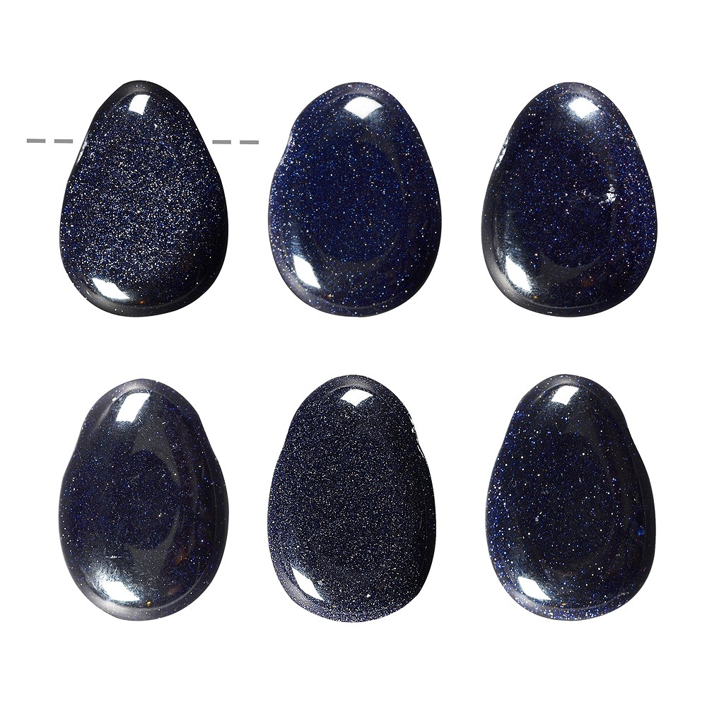 Trommelstein Goldfluß violett (synth.)  gebohrt | Marco Schreier