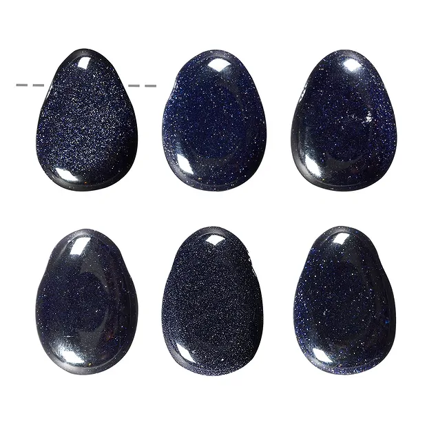 Tumbled Stone Gold stone violet (synth.) drilled | Marco Schreier