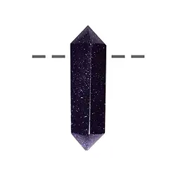 0421093021 Point polished Gold stone violet (synth.) drilled, 4,2cm | Marco Schreier