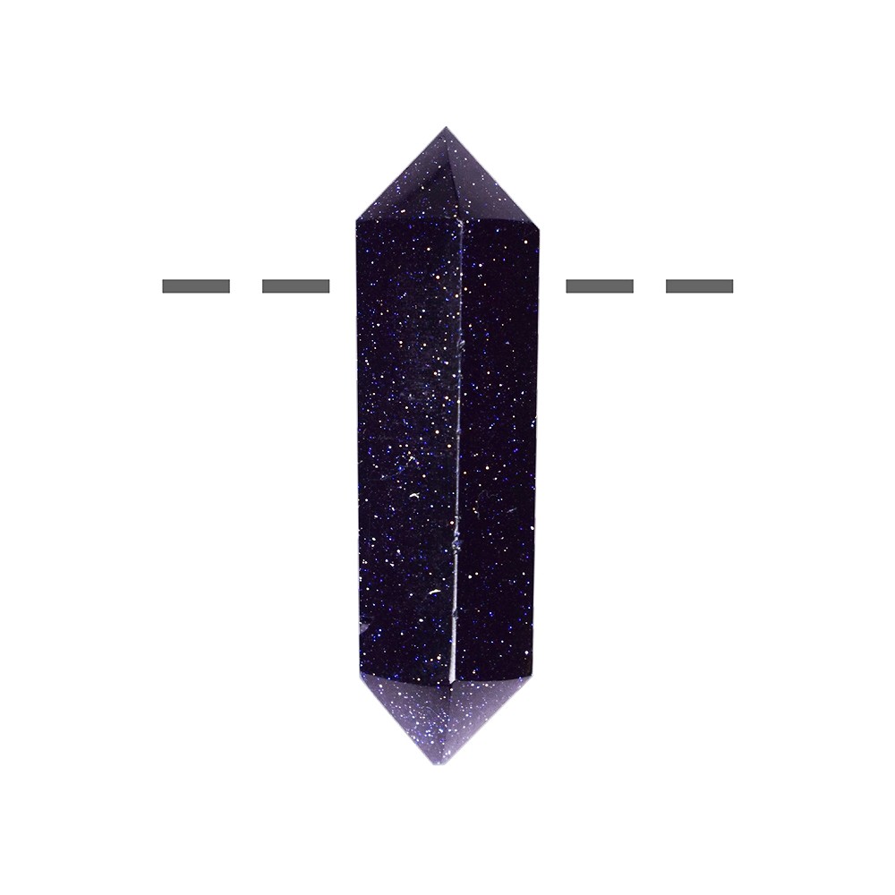 Point polished Gold stone violet (synth.) drilled, 4,2cm | Marco Schreier