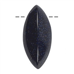 0421093245 Navette Goldfluss violett (synth.) gebohrt, 4,5cm | Marco Schreier