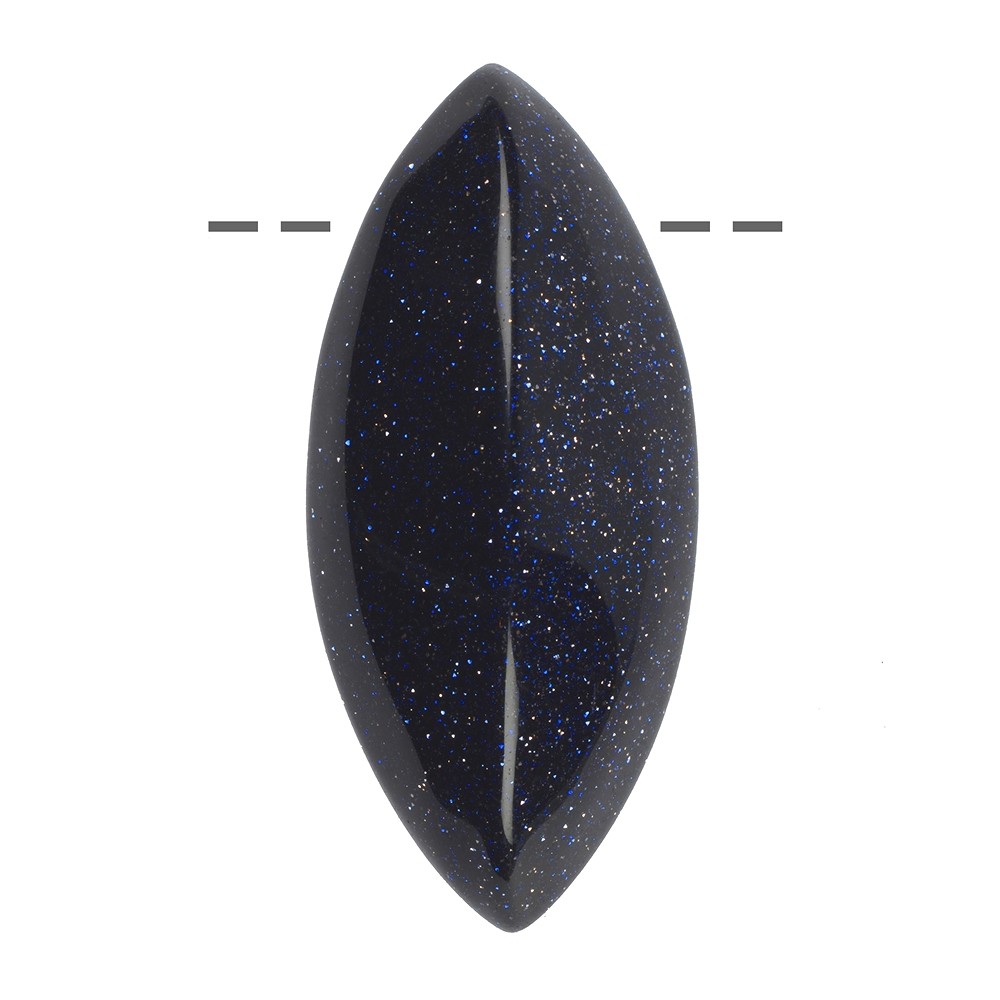 Navette Piedra lluvia de oro violeta (sinte.) perforada, 4,5cm | Marco Schreier