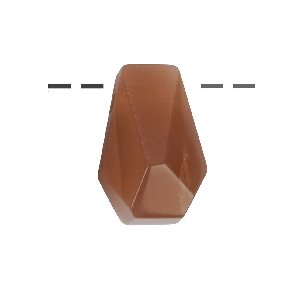 Tropfen Sonnenstein (Arusha) facettiert gebohrt, 2,0 - 2,5cm | Marco Schreier