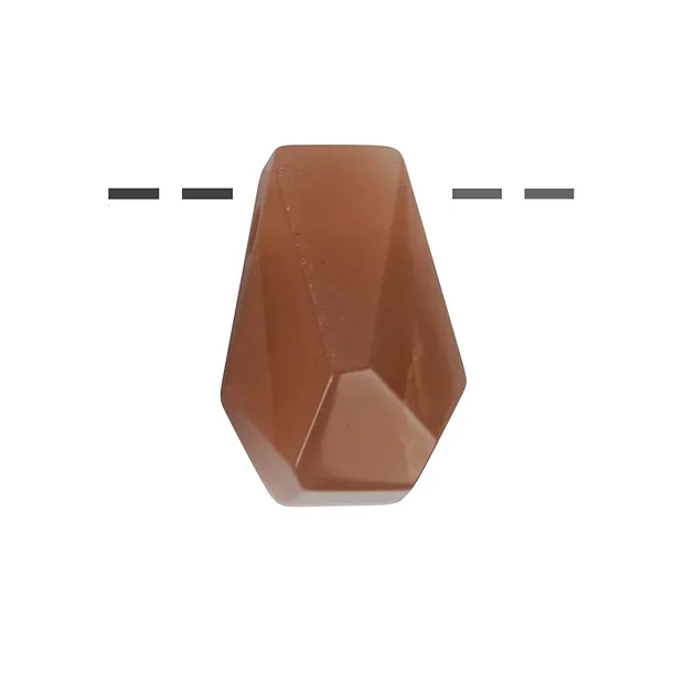 Tropfen Sonnenstein (Arusha) facettiert gebohrt, 2,0 - 2,5cm | Marco Schreier