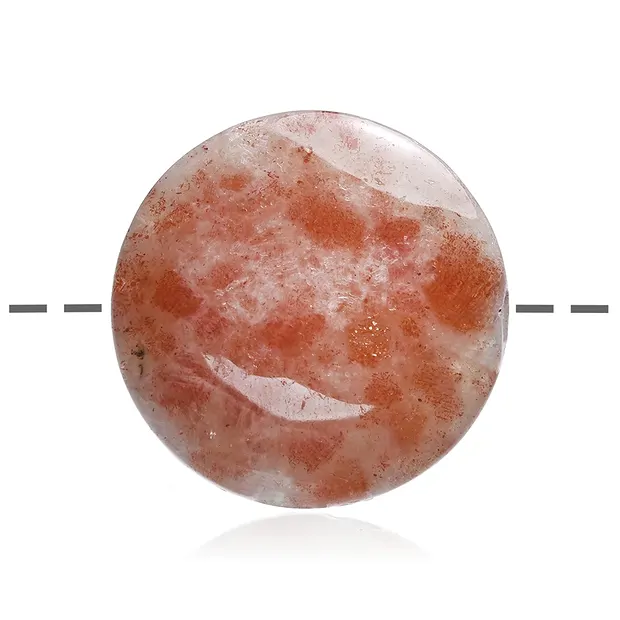 Circle sunstone, drilled, 3.0 cm | wholesaler gems, healing stones & jewelry
