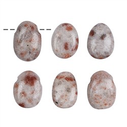 0421393002 Trommelstein Sonnenstein gebohrt | Großhändler Edelsteine, Heilsteine & Schmuck