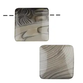 Cabochon carré Silex percé, 4,0 x 4,0cm (grand) | Marco Schreier
