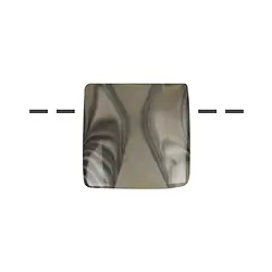 0422195667 Cabochon square Flint drilled, 2.8 x 2.8cm (small)  | Marco Schreier