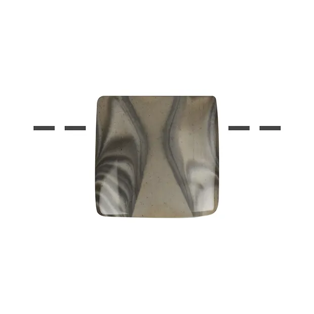 Cabochon Quadrat Flint gebohrt, 2,8 x 2,8cm (klein) | Marco Schreier