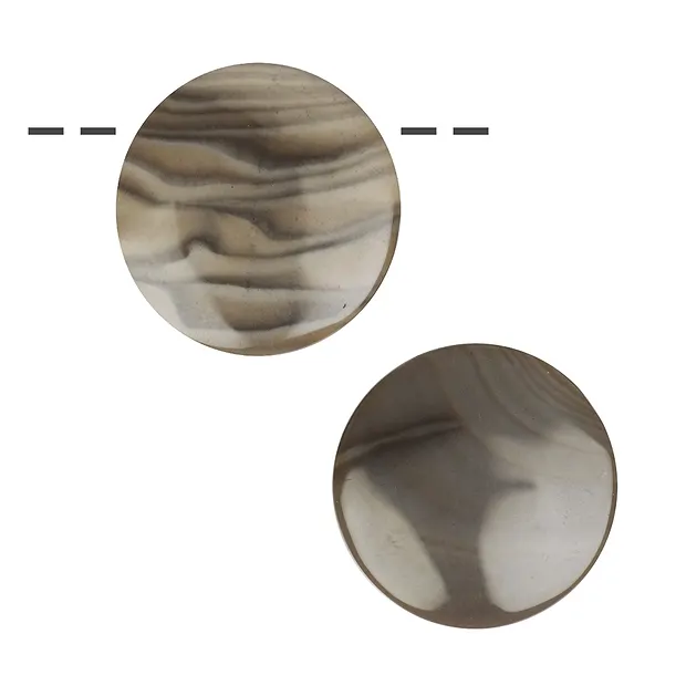 Cabochon circle Flint drilled, 4,0cm (large) | wholesaler gems & healing stones