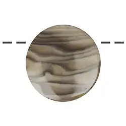 0422195668 Cabochon Kreis Flint gebohrt, 4,0cm (groß) | GH Edelsteine, Heilsteine & Schmuck