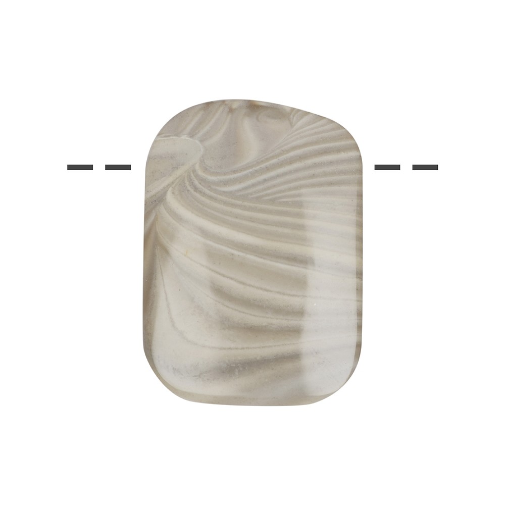 Cabochon rectangle Flint drilled, 4.0 x 3.0cm | wholesaler gems & healing stones