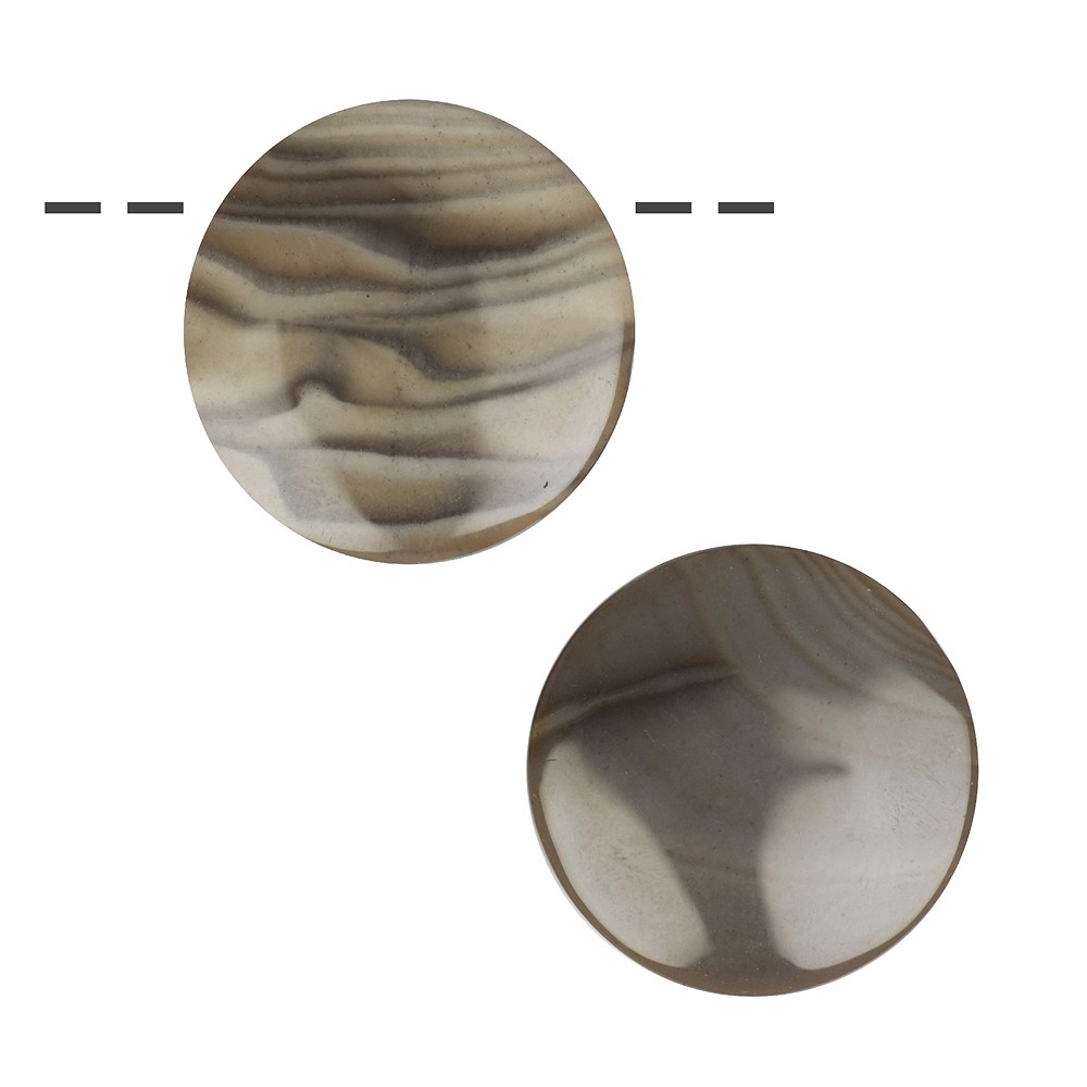 Cabochon cercle Silex percé, 2,8cm (petit) | Marco Schreier