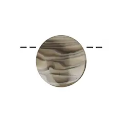 0422195671 Cabochon circle Flint drilled, 2,8cm (small) | wholesaler gems & healing stones