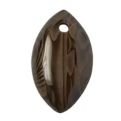 0422495618 Navette de cabujón Psilomelano taladrado frontal, 3,0cm | Marco Schreier