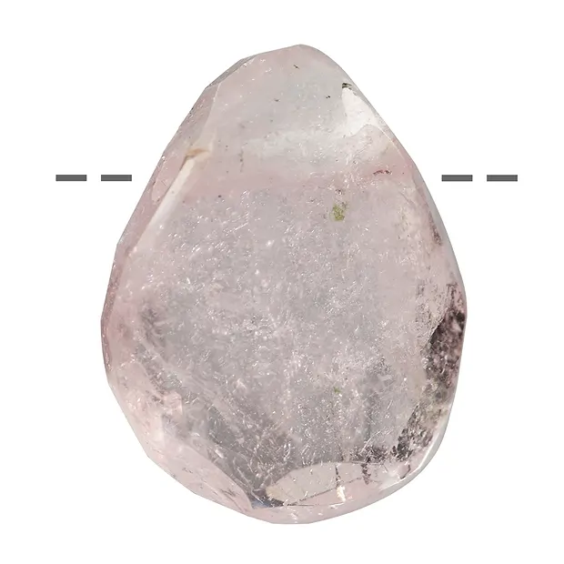 Pierre roulée Morganite percée à facettes, env. 3,0cm | Marco Schreier