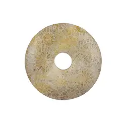 0424500400 Donut Versteinerte Koralle, 40mm | Großhändler Edelsteine, Heilsteine & Schmuck