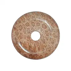 0424500450 Donut versteinerte Koralle, 45mm | Großhändler Edelsteine, Heilsteine & Schmuck