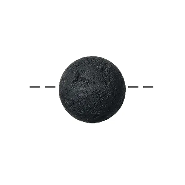 Bola de lava perforada, 12 mm | piedras preciosas, piedras curativas y joyería