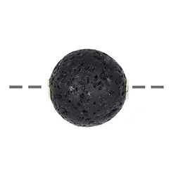 0424896820 Schmuckkugel Lava 20mm, vergoldet | Großhändler Edelsteine, Heilsteine & Schmuck