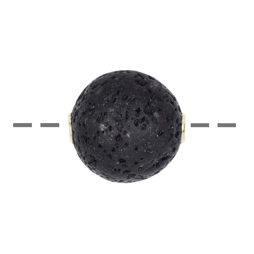 Palla di lava per gioielli 20 mm, placcata oro | Marco Schreier
