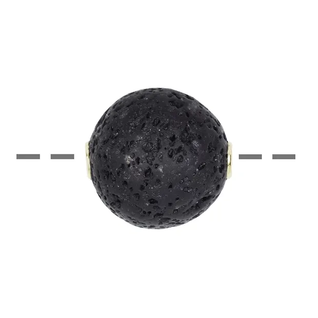 Palla di lava per gioielli 20 mm, placcata oro | Marco Schreier