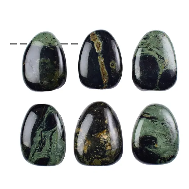 Trommelstein Rhyolith (Kabamba) gebohrt | GH Edelsteine, Heilsteine & Schmuck