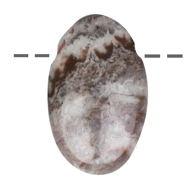 Petits Galets Agate (Lace-Agate) percés | Marco Schreier