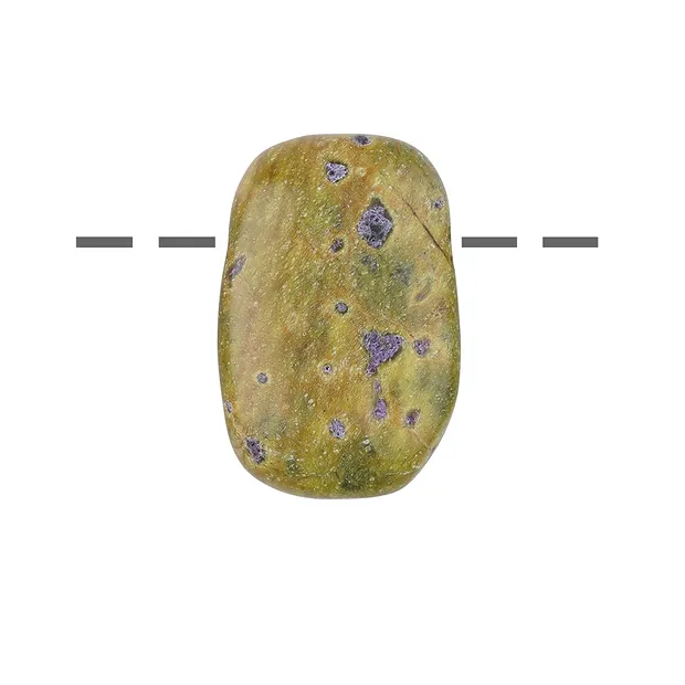 Serpentino rettangolare forato con stichtite, 3,0 cm | Marco Schreier