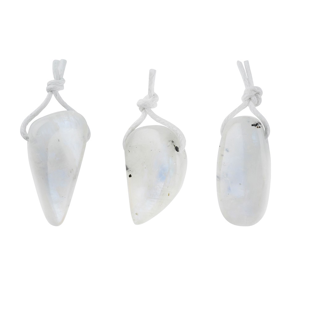 Cabochon Labrodorite (white) drilled, 2,0 - 2,5cm | Marco Schreier