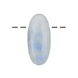 0426895642 Cabochon di Labradorite (bianca) forato, 2,0 - 2,5 cm | Marco Schreier