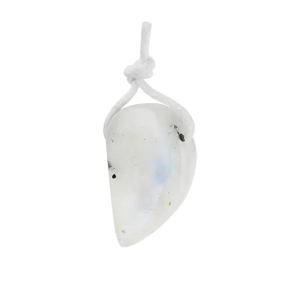 Cabochon labradorita (blanca) perforado, 2.0 - 2.5cm | Marco Schreier