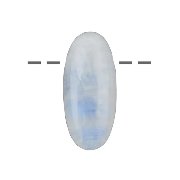 Cabochon Labradorit (weiß) gebohrt, 2,0 - 2,5cm | Marco Schreier