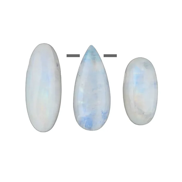 Cabochon Labrodorite (white) drilled, 1.5 - 2.0cm | Marco Schreier