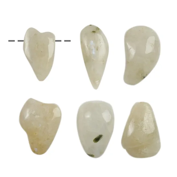 Labradorite (bianca) a forma libera, forata, 3,5 - 4,5 cm | Marco Schreier